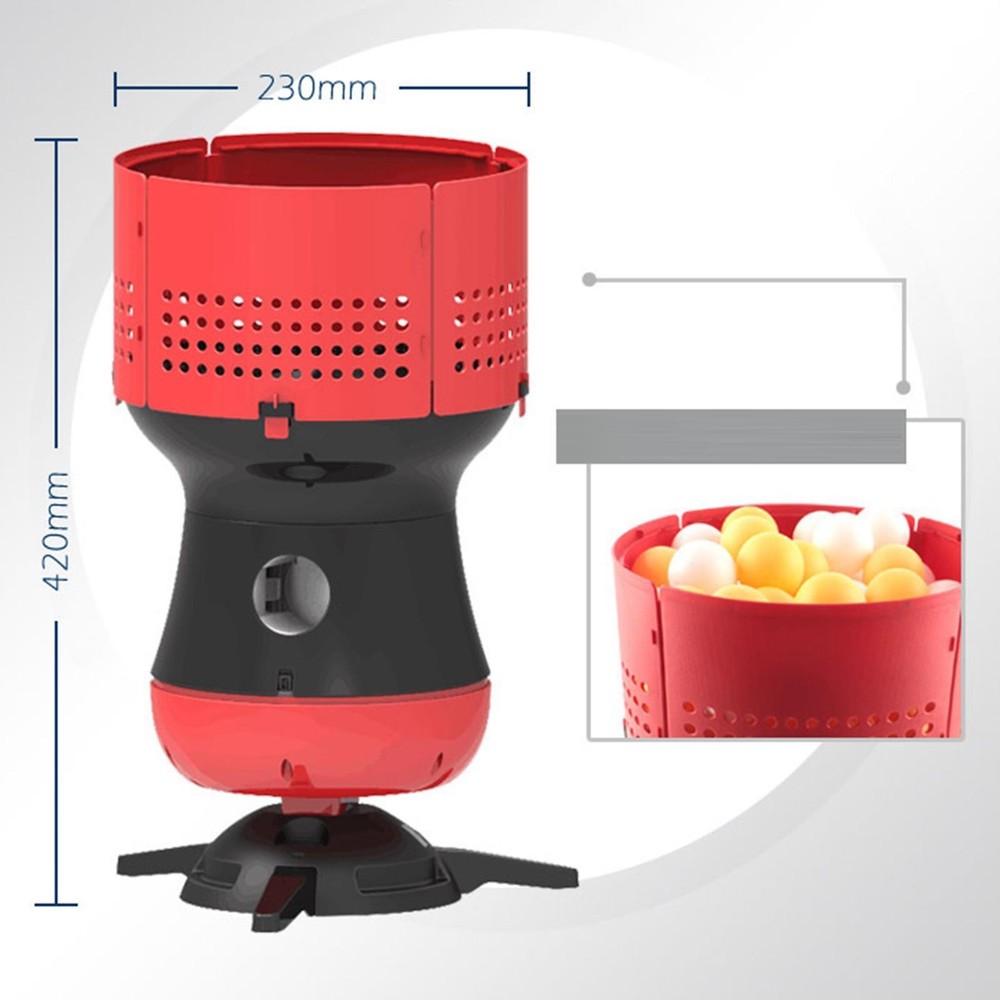 Automatic Ping Pong Balls Launcher Removable Ball Storage Adjustable