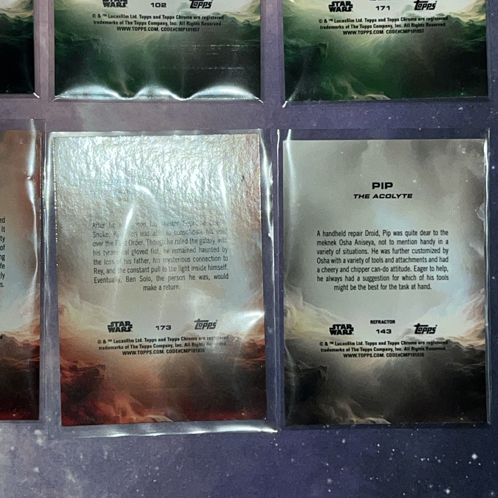 Star Wars*Topps Chrome 2025*Lot of 8*Raywave/Prizm/Refractors*Kylo*Sol*Free Ship