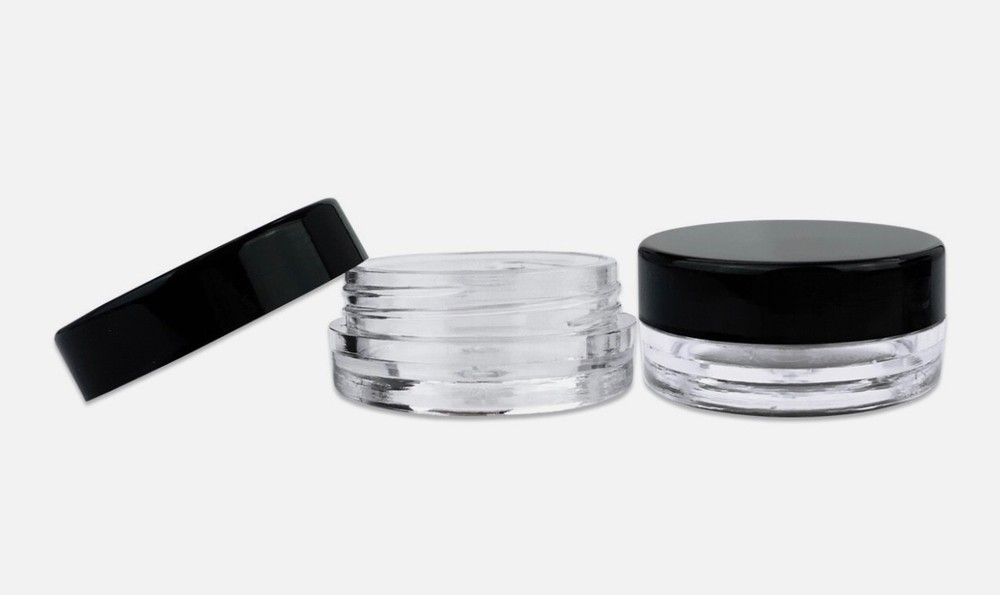 25pcs Sample Containers 3g Black Containers with Lids