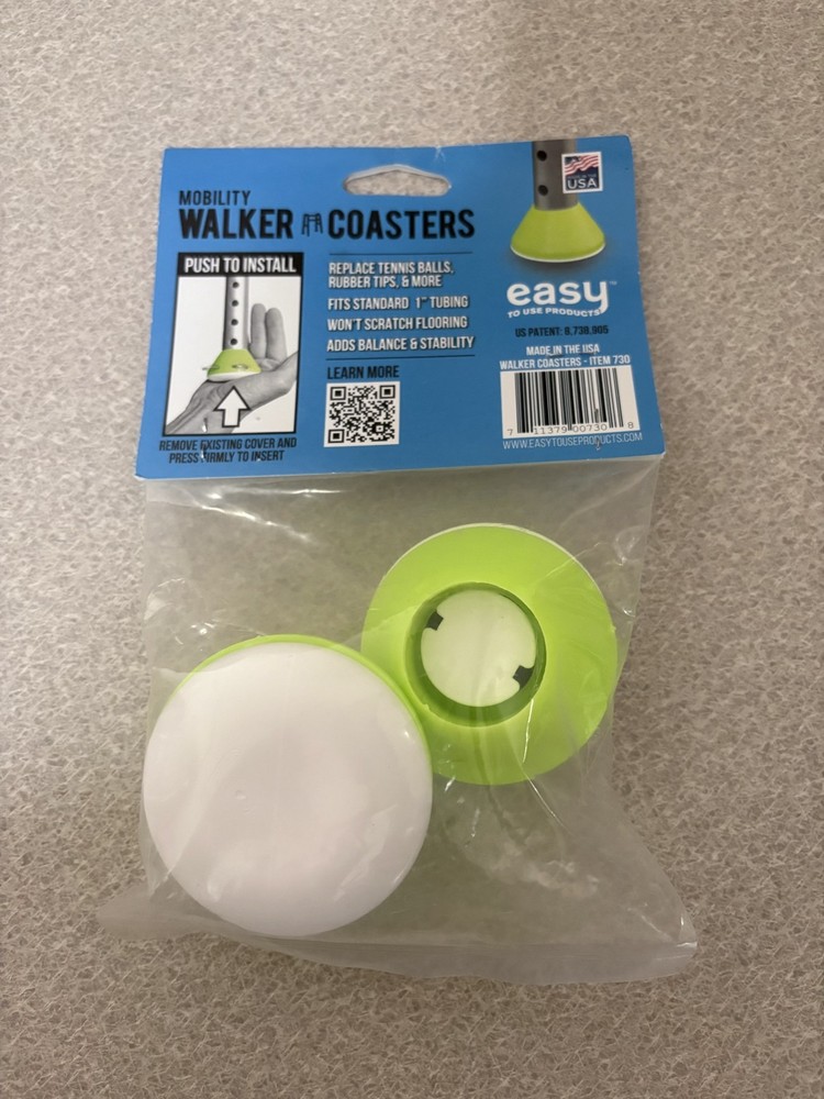 Easy To Use Mobility Walker Coasters Tip Replacement Silver Star #332480