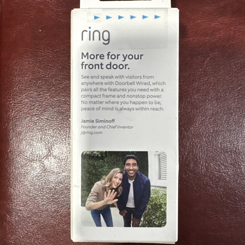 Ring Video Camera Doorbell Black Wired