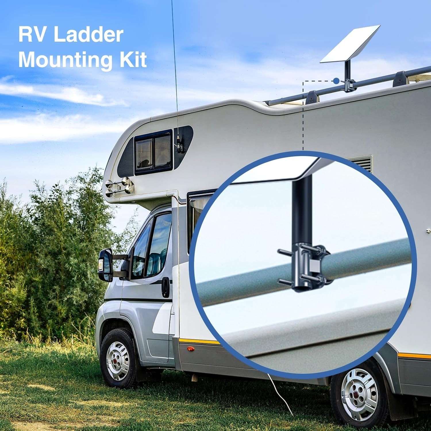 U-Bracket for Starlink Dish Pipe Adapter Mount Vertical Installation, Universal