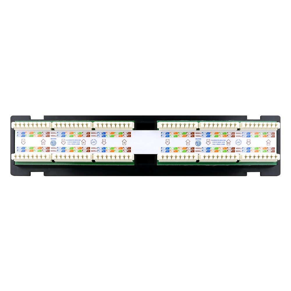 Construct Pro 12-Port Cat5e Wall Mount Patch Panel, RoHS Compliant