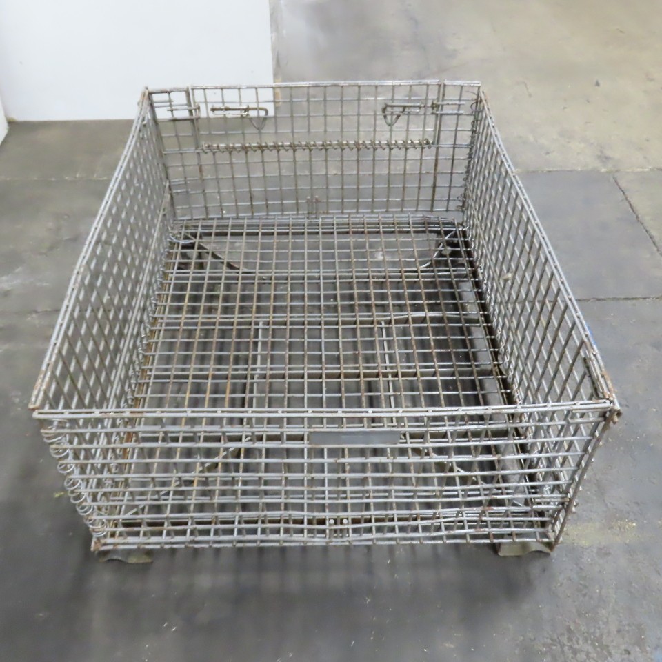 48" x 40" x 18" Deep Steel Collapsible Stackable Wire Bulk Bin Container