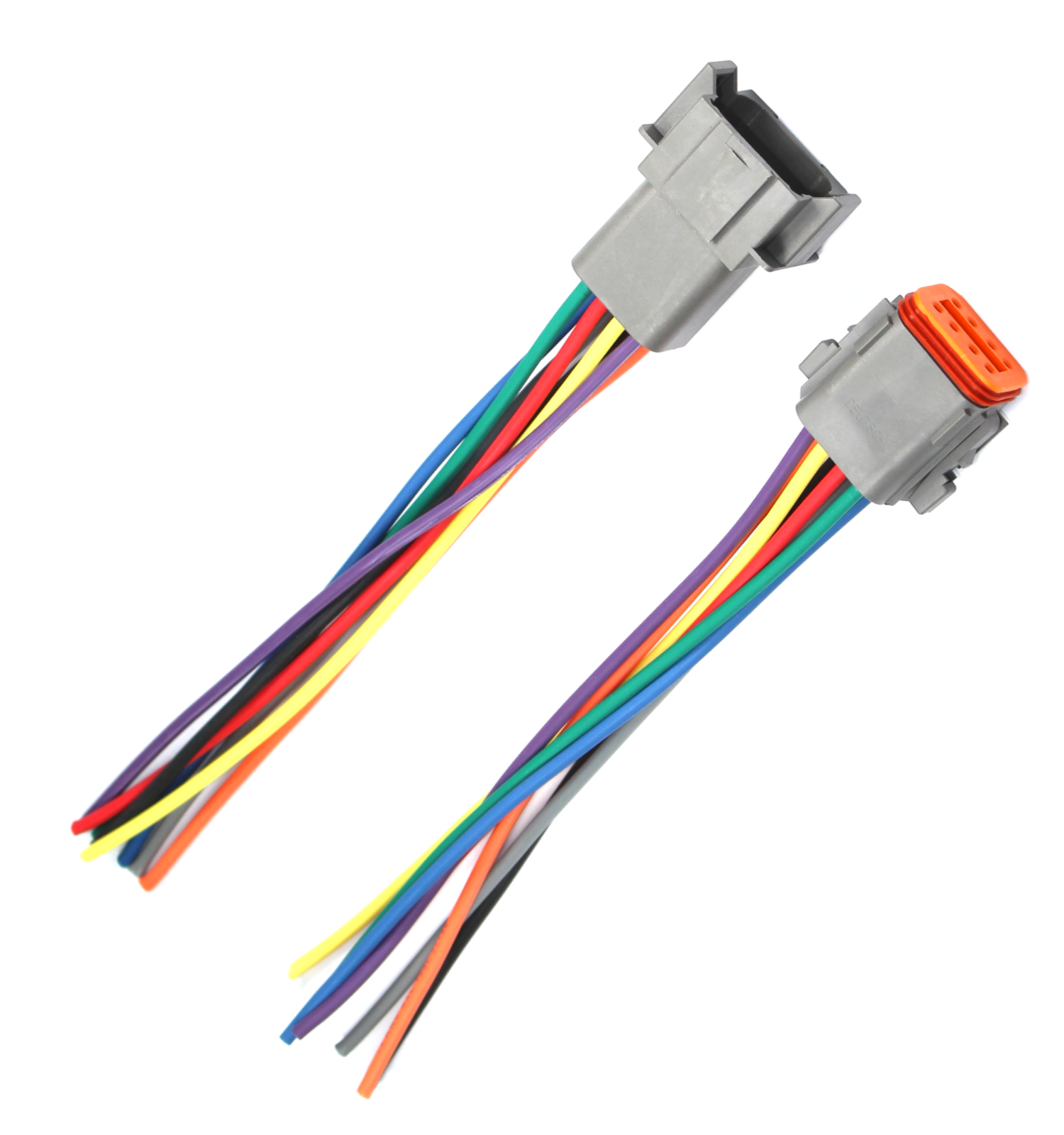 Assembled Deutsch 2,3,4,6,8,12 Pin,12, 14, 16 & 18 AWG waterproof connector