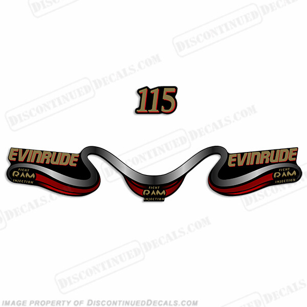 Fits Evinrude 115 Decal Kit - Red