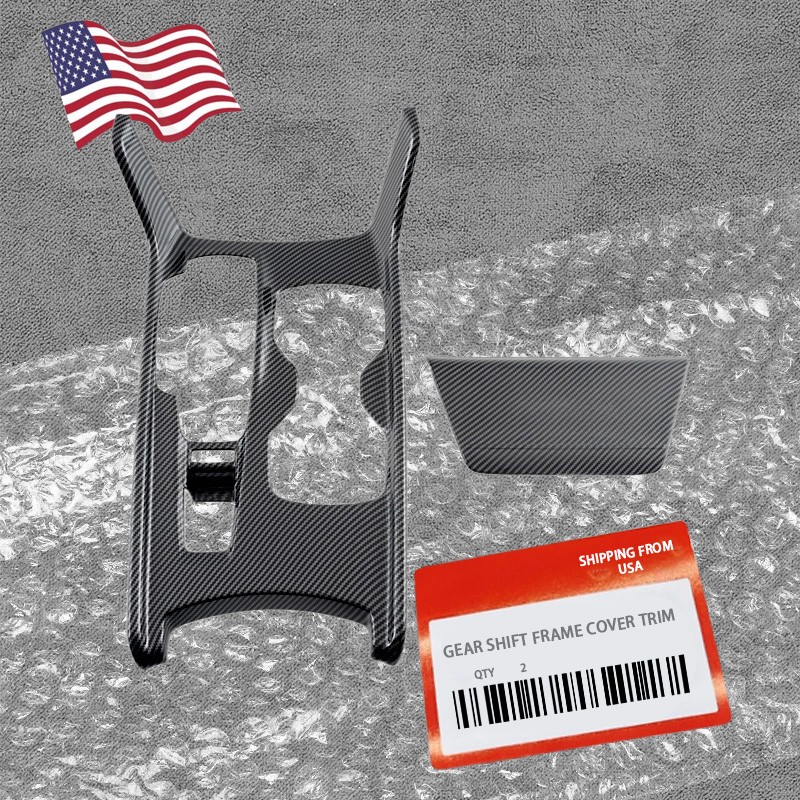 For Honda Accord 2018-2022 Carbon Fiber Interior Gear Shift Panel Frame Cover :