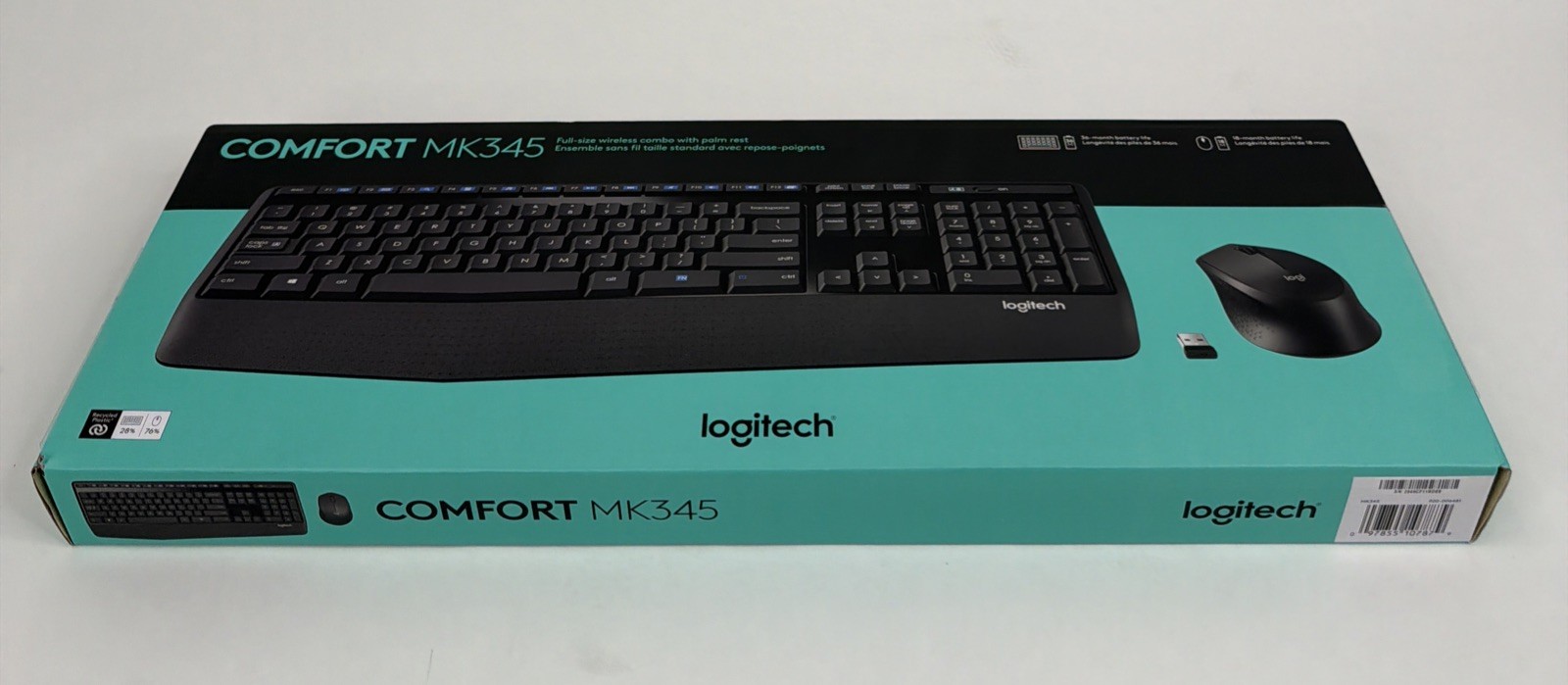 Logitech MK345 Wireless Keyboard & Mouse Black 2pk Bundle Brand New Sealed