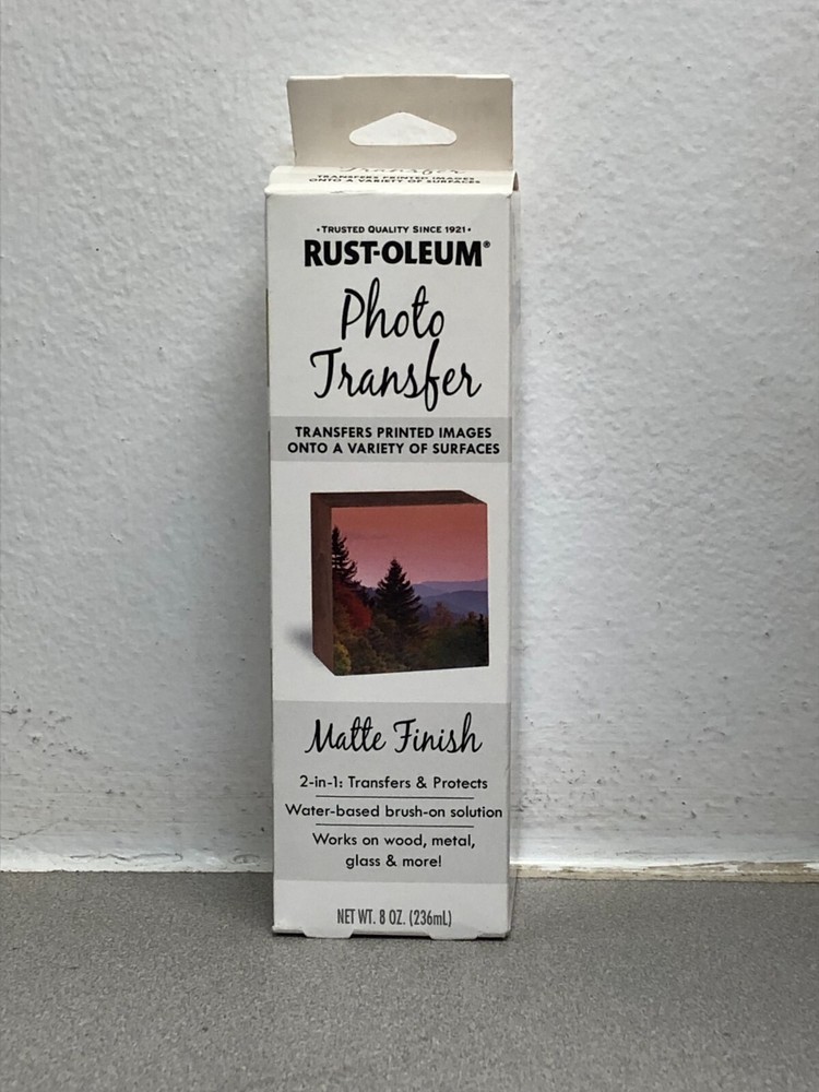 Rust-Oleum 1019054 Matte Clear Photo Transfer Solution Interior 8 oz