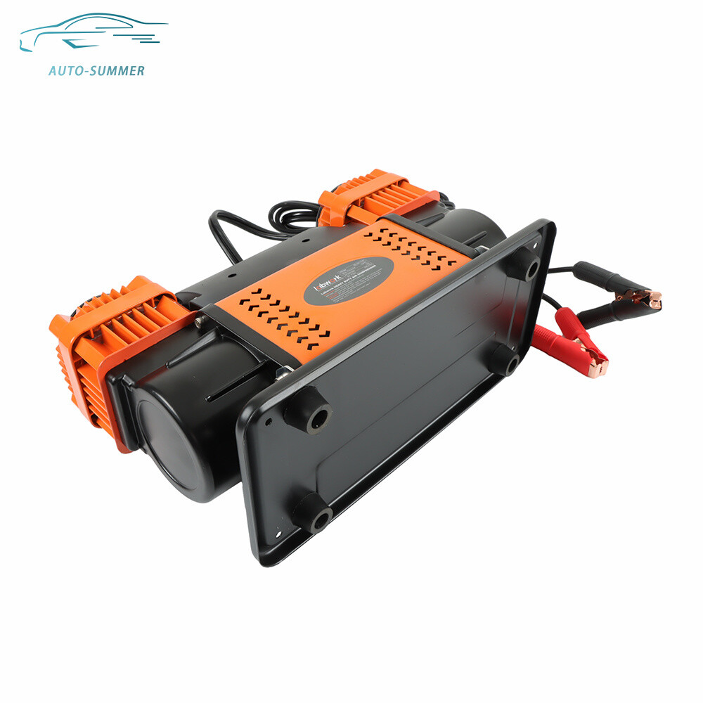 Heavy Duty Dual Cylinder 12V Portable Inflator For Truck Tires Max 150 PSI