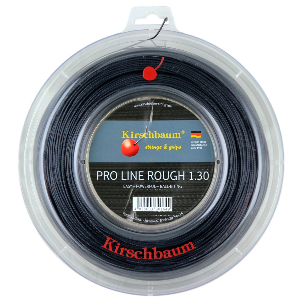 Kirschbaum PRO LINE ROUGH (Black) 1.30mm/16 200m/660ft Tennis String Reel