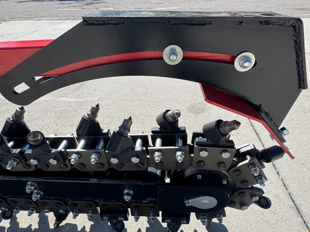 Raytree 60" Skid Steer Loader Trencher Attachment Rock Bullet Teeth