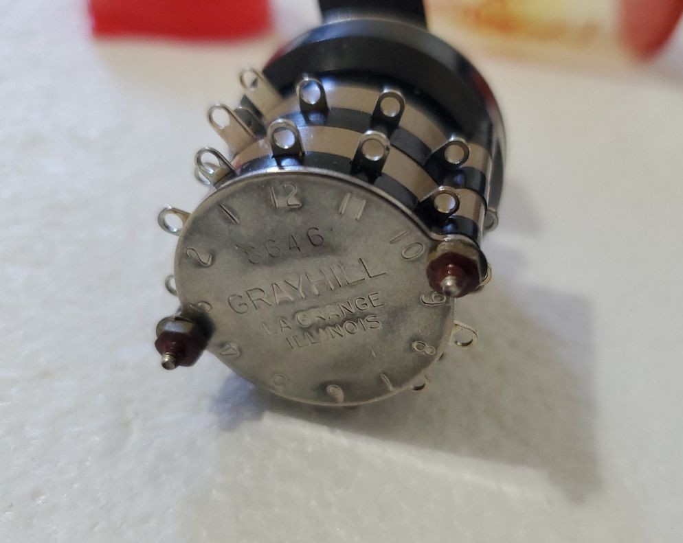 Grayhill 4-Pole, 2-Deck, 6-Position Rotary Switch P/N: 44S30-02-2-06N