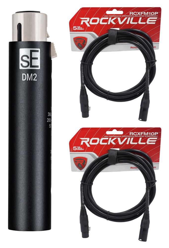 Se Electronics DM2 TNT Microphone Preamp For Dynamic+Passive Ribbon Mics+Cables