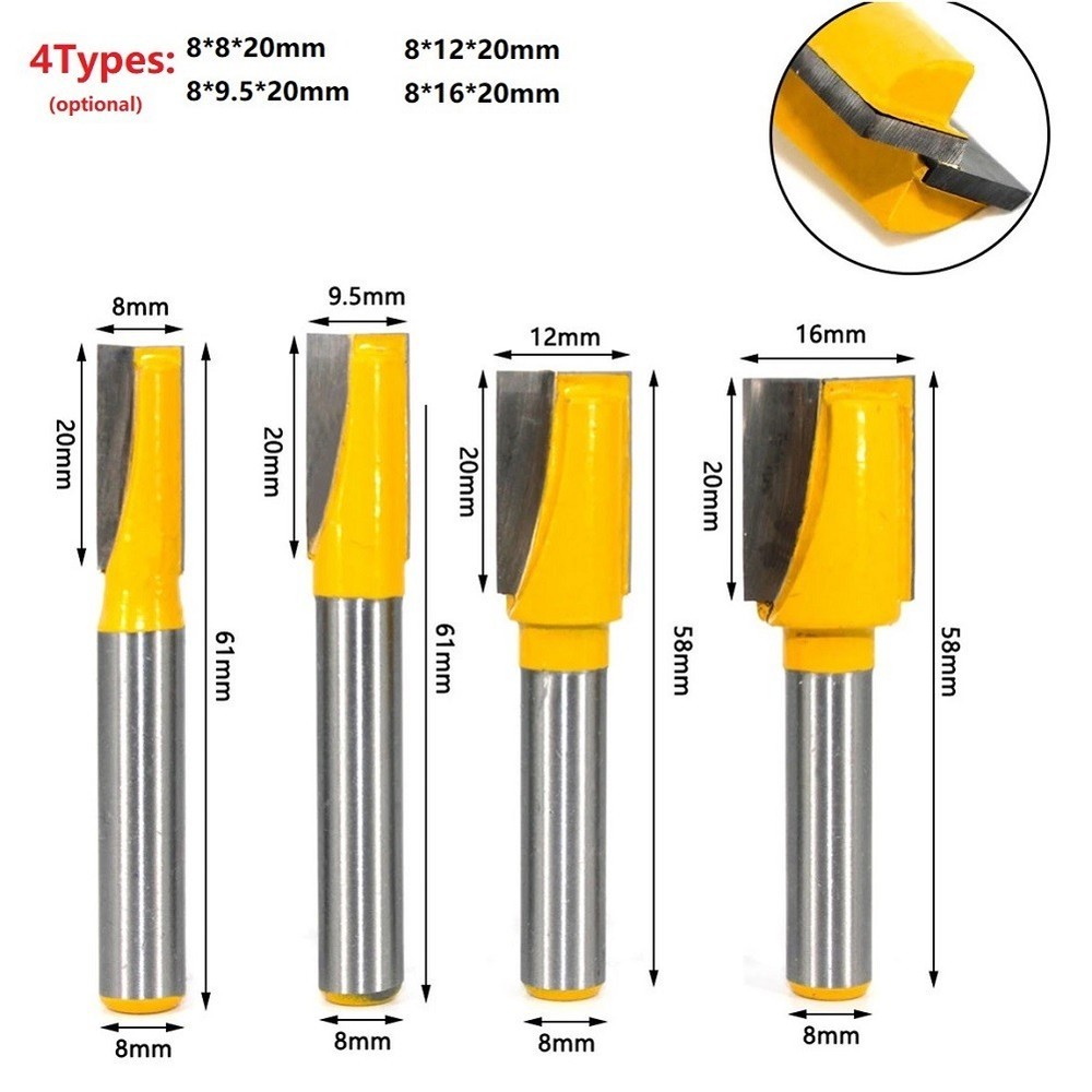 Shank Router Bit Bit Bottom Cleaning Cutter Milling Replacement Router