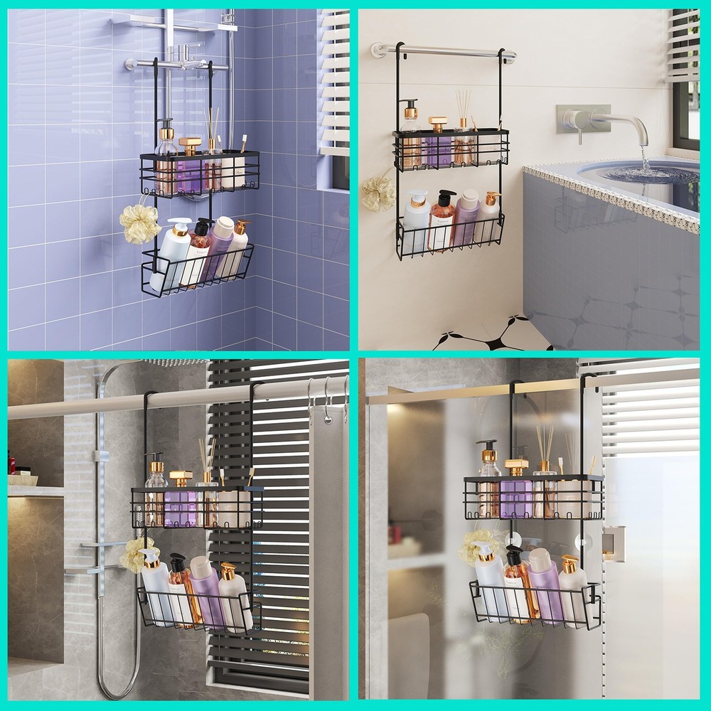 HapiRm Hanging Shower Caddy Organizer No Drilling Rustproof Waterproof Stainless