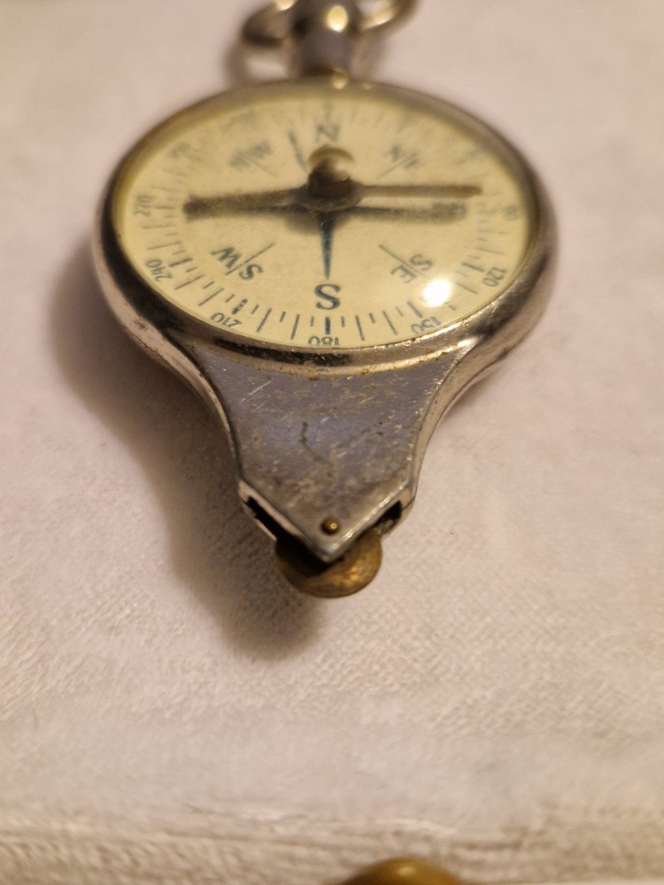 Vintage Double-Sided Opisometer Map Distance Measuring Wheel +Compass Tool UK