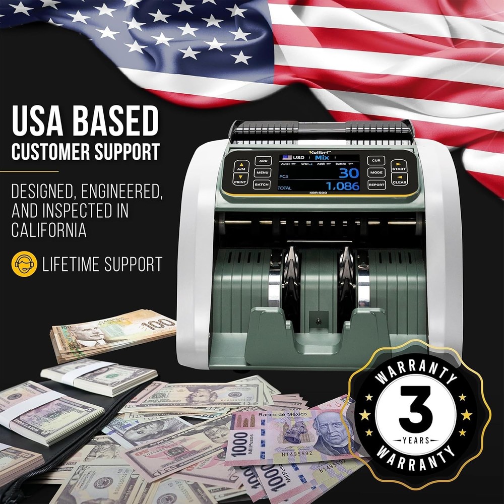 Compact Money Count Machine with Zero-Error Features & Multi-Currency Support