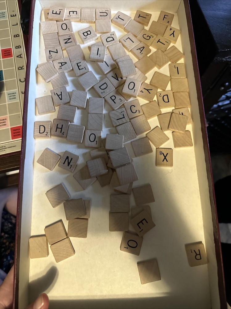 1953 Vintage Scrabble Game Maroon Box
