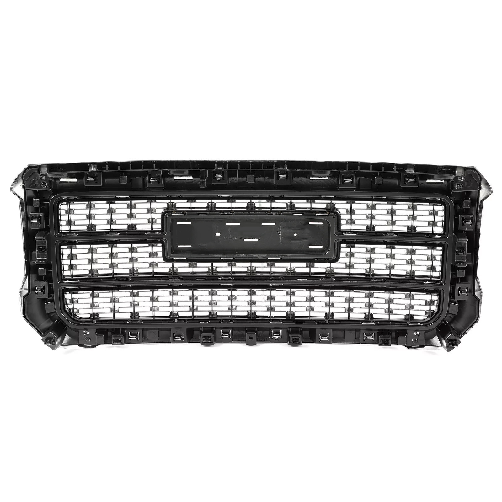 Chrome Front Grille ABS Grill W/ Snap For GMC Sierra 2500HD 3500HD 2015-2019