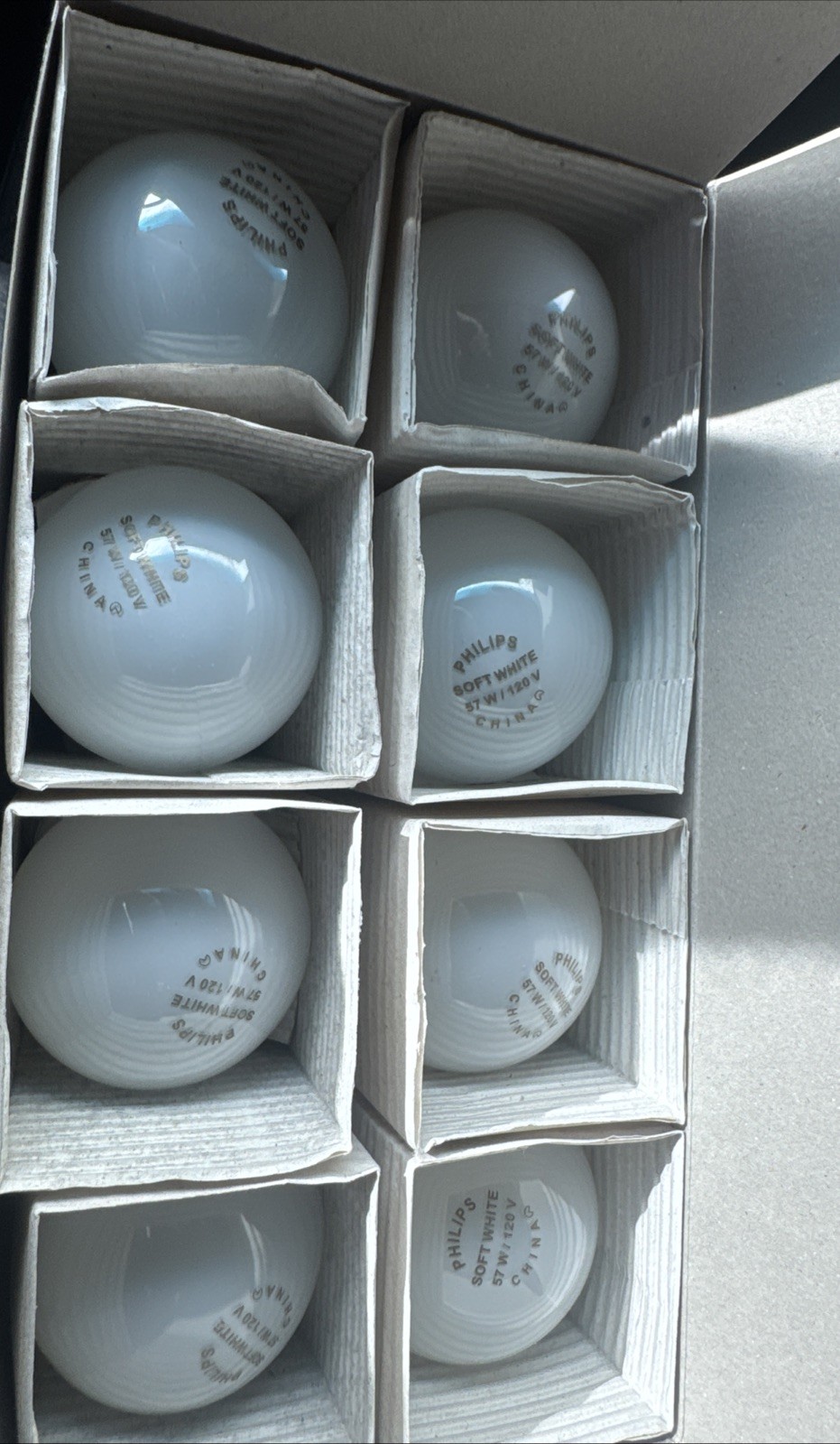 PHILIPS Old Style 57w/120v Soft White Bulbs A19. 16 Light BULBS Brand New