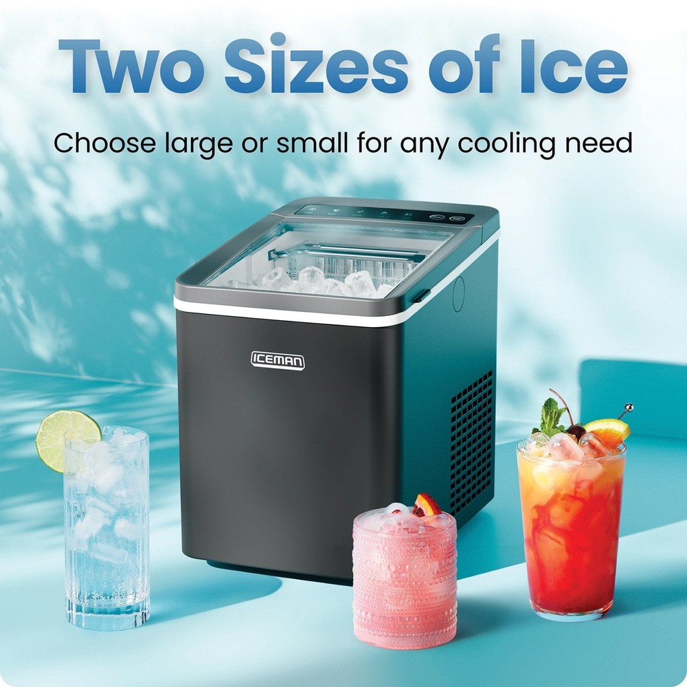 🔥Chefman Iceman Ice Machine 26lb Dual Size Countertop🔥