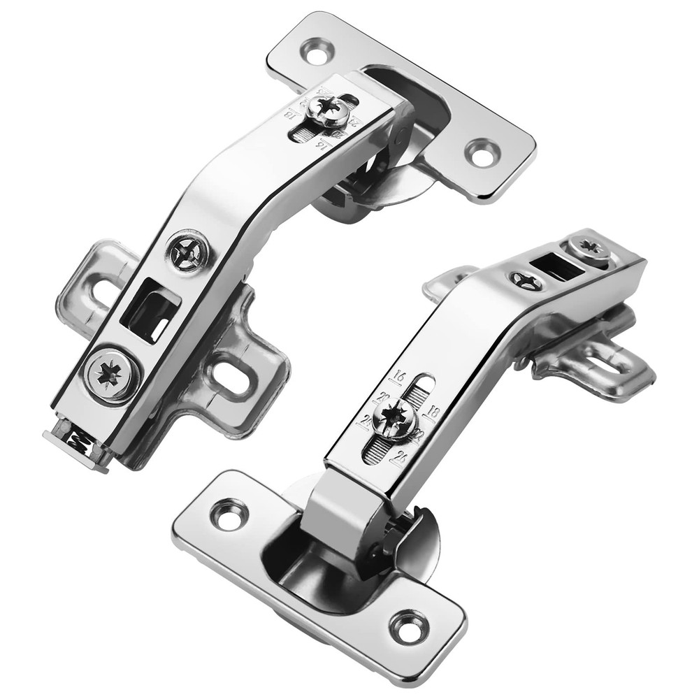 Cabinet Hinges, 1 Pair, Full Overlay Concealed, Folden Door, Silver