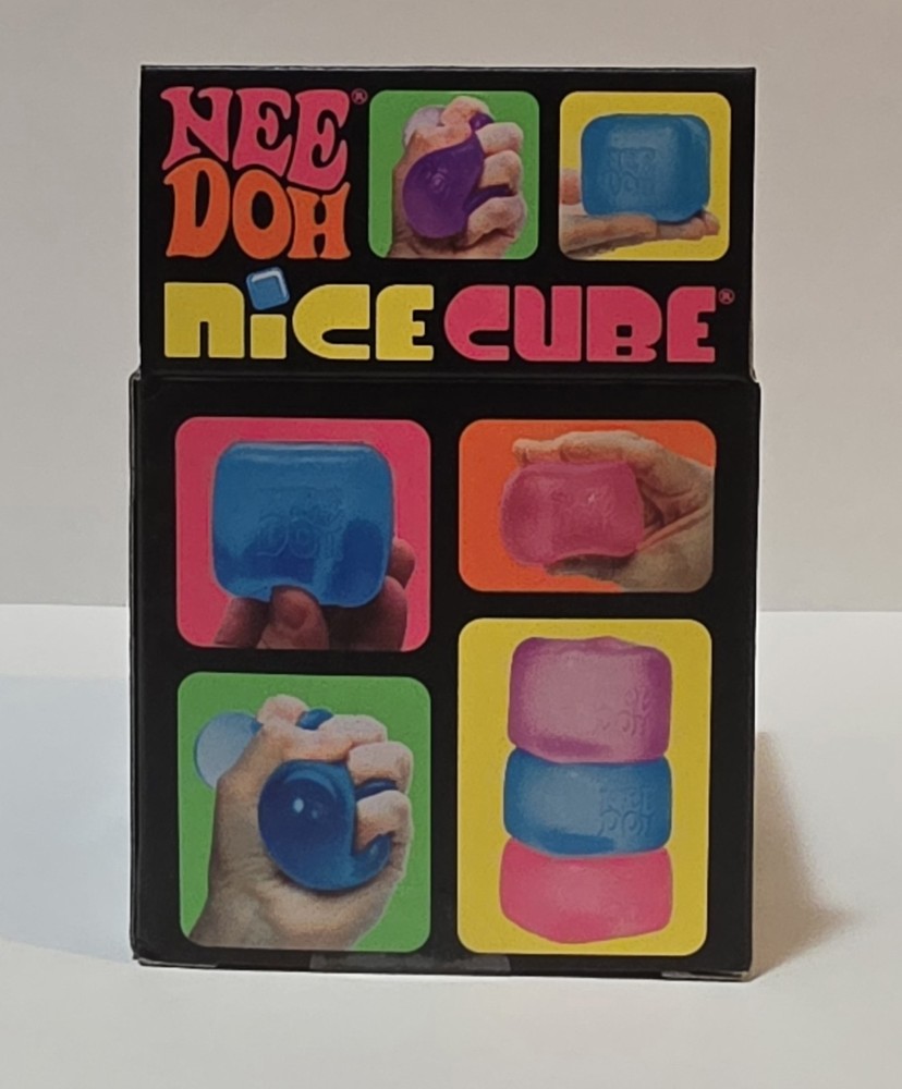 🔥 VIRAL & New! NeeDoh Nice Cube Super Solid Squish Squeeze - BLUE 🧊