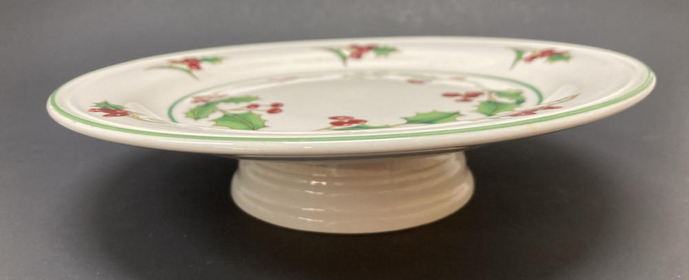 White Christmas Sango Small Candy Cake Footed Plate Korea
