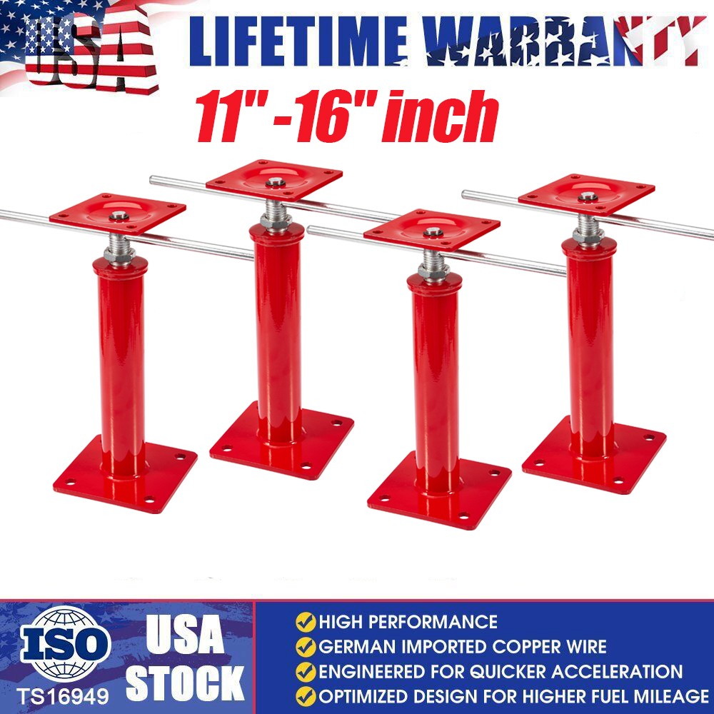 Universal 11"-16"Height Floor House Jacks for Leveling Crawlspace Screw PoleJack