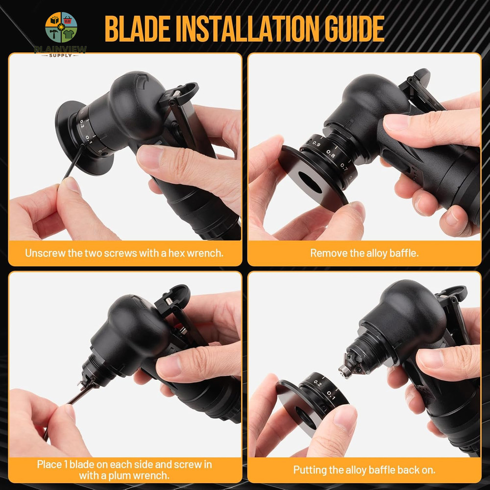 Pneumatic Chamfering Tool, Chamfer Tool with 6 C-Angle & 6 R-Angle Blades, Upgra