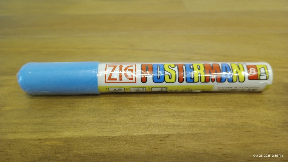 Zig 6mm Posterman Broad Chisel Tip Marker, LIGHT BLUE STREET ART