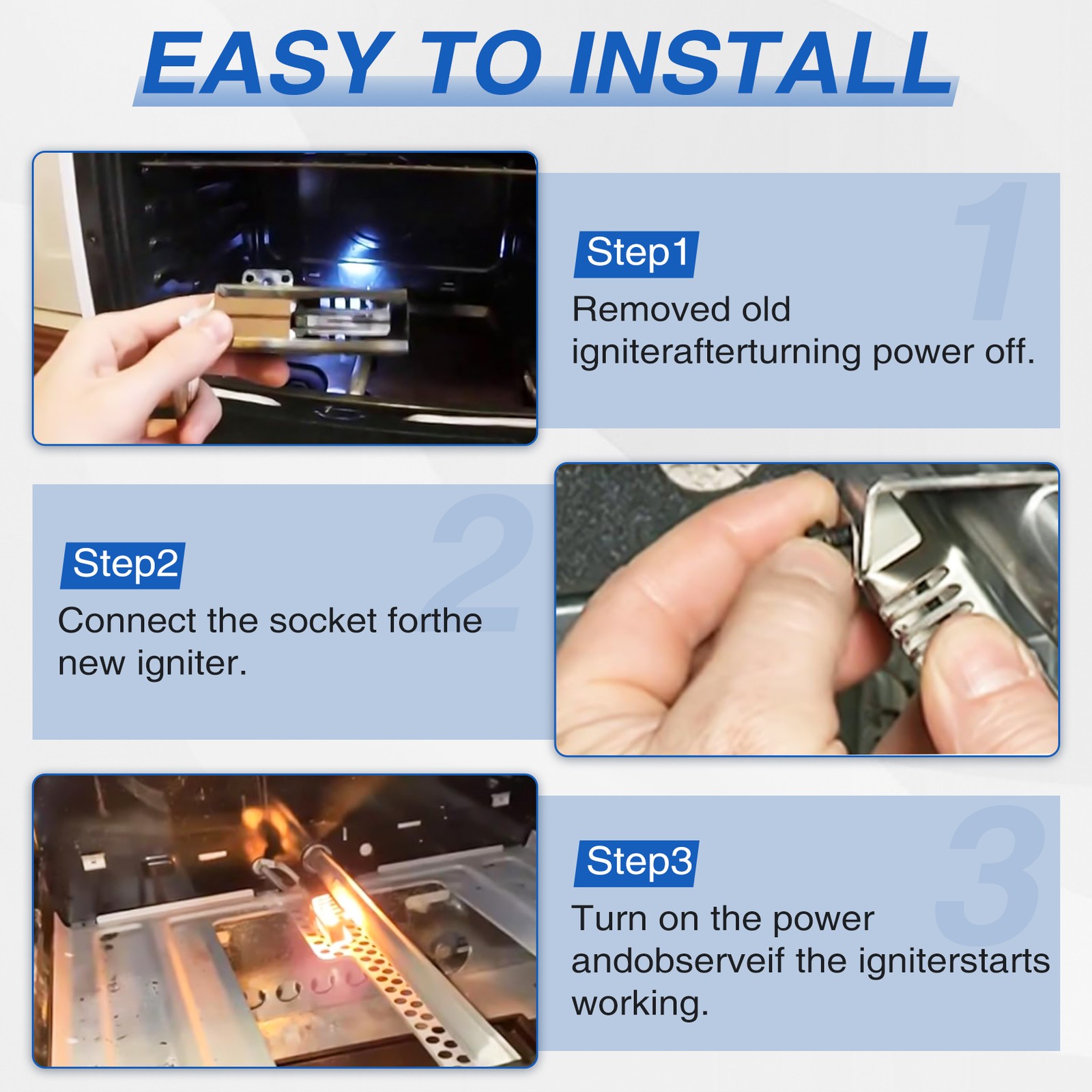 Exact Replacement Range Oven Gas Igniter 316489403 for Electrolux Frigidaire New