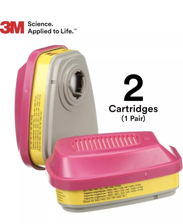 New Respirator Filter Cartridges 60923, Particulate Filter Replacement