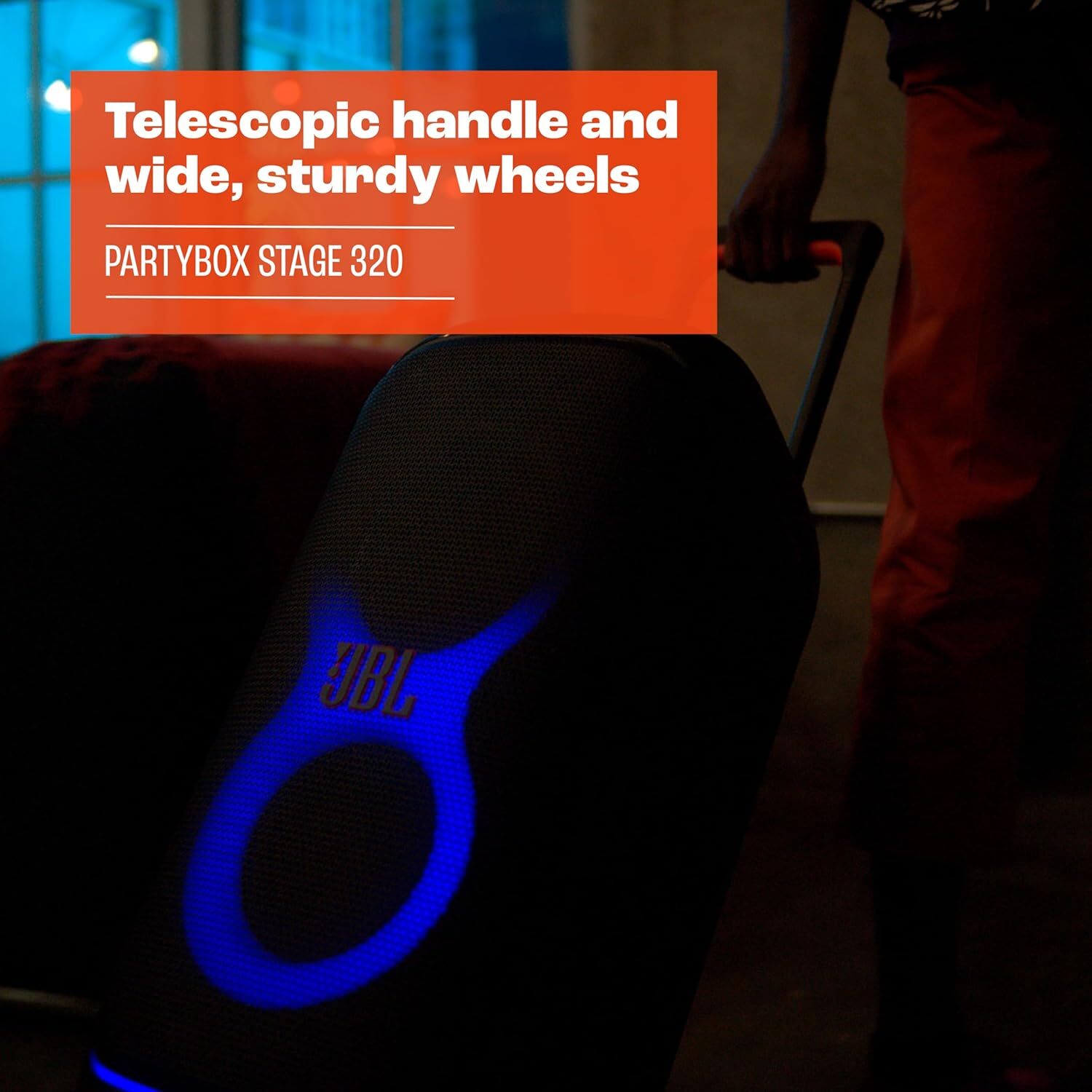 JBL PartyBox Stage 320 Illuminated LED Wireless Bluetooth Speaker - Black