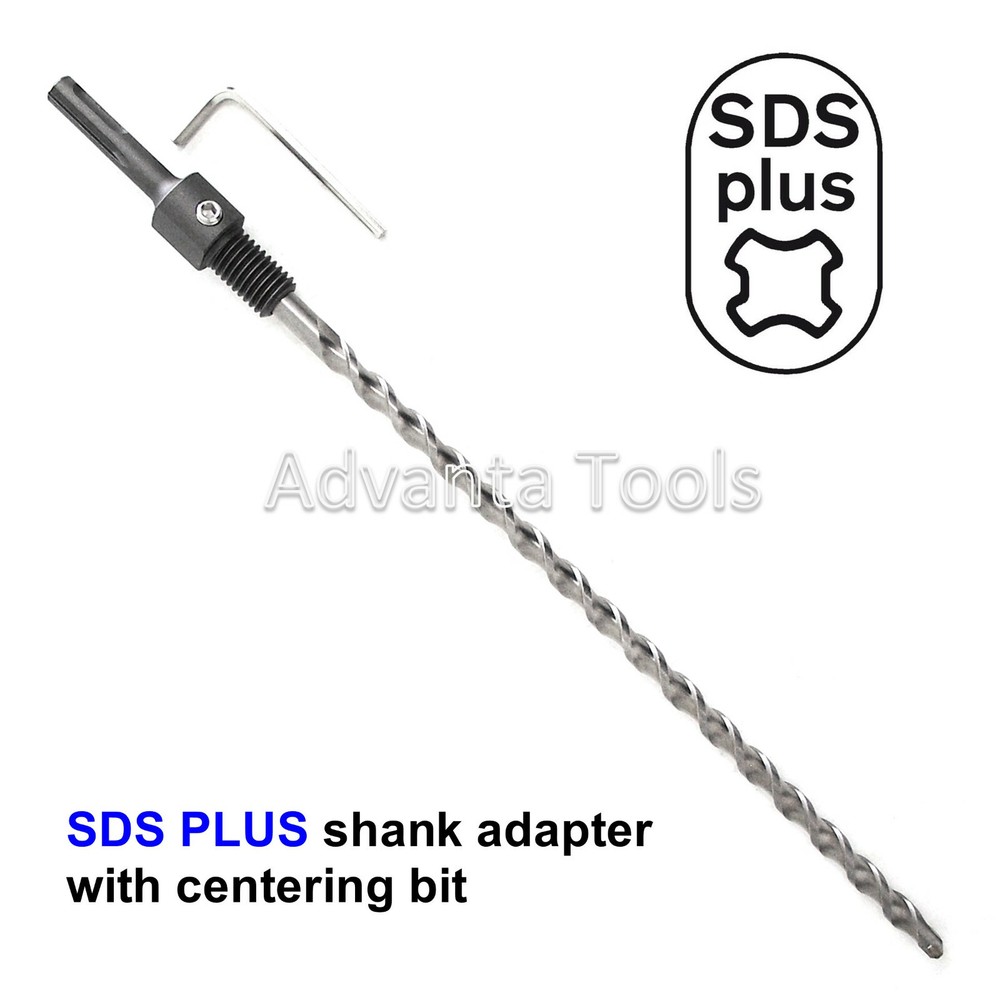Core Drill Adapter - 5/8"-11 Threaded Male to SDS Plus Shank with Centering bit