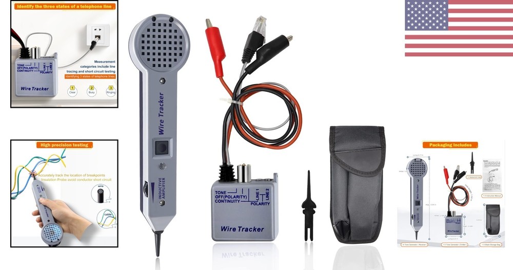 One-Button Operation Tone Tracer Kit - Accurate Testing for Low Voltage Cables