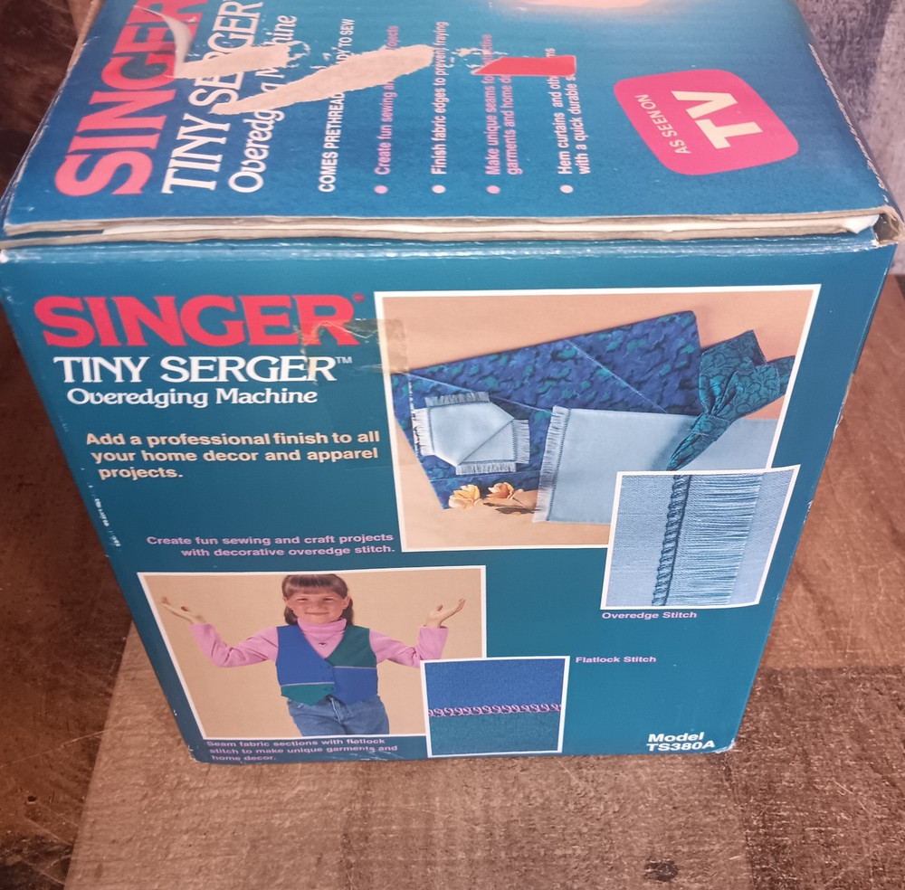 Singer Tiny Serger Overedging Sewing Machine TS380A New Open Box Please Read
