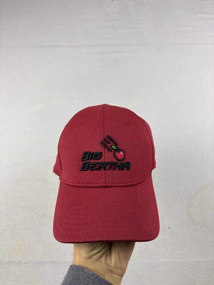 Callaway Big Bertha Golf Hat Cap Strap Back Red Falling Apple Adjustable