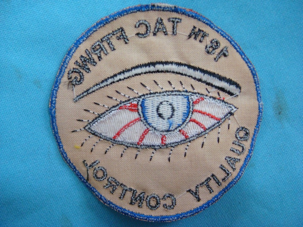 VIETNAM WAR PATCH, USAF 18th TACTICAL FIGHTER WING QUALITY CONTROL