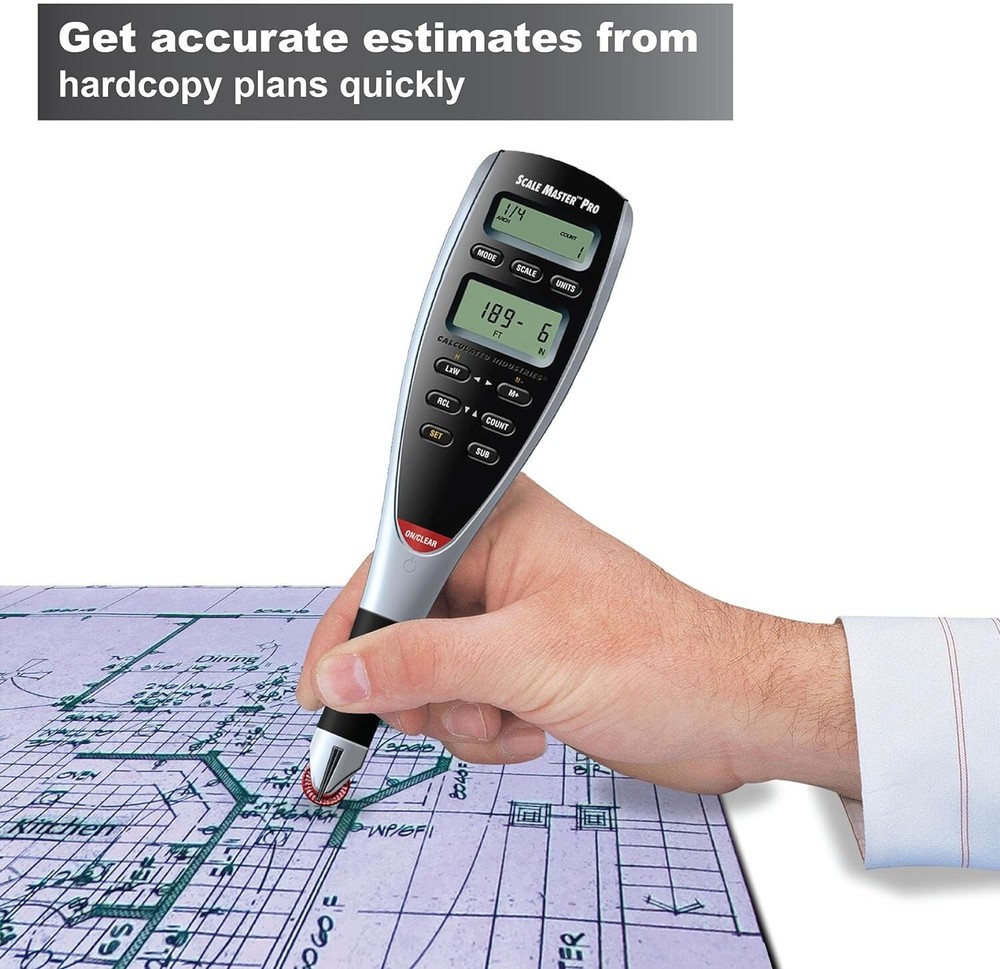 Scale Master Pro Digital Plan Measure Take-off Tool | 72 Built-in Imperial, ...