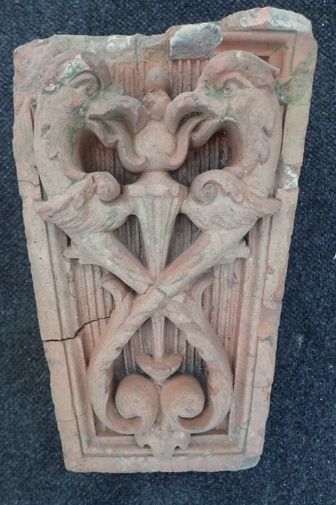 Architectural Salvage Terra Cotta Figural Keystone