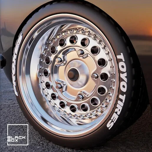 1:25-1:24 Scale Resin "Speedster" Rim and tire set