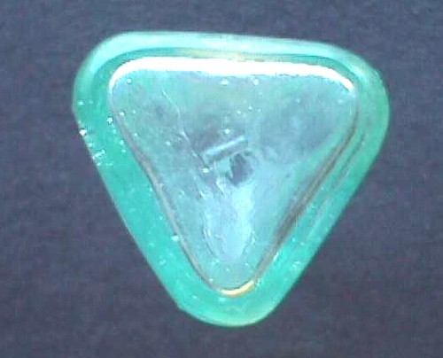 Unique RARE antique CHAS E HIRES unusual TRIANGULAR shaped COLOGNE bottle