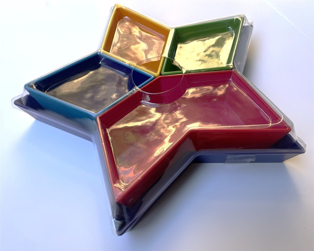 Rare Target 2013 Holiday JOY Collection 11" Mod Star 4-Section Server Tray