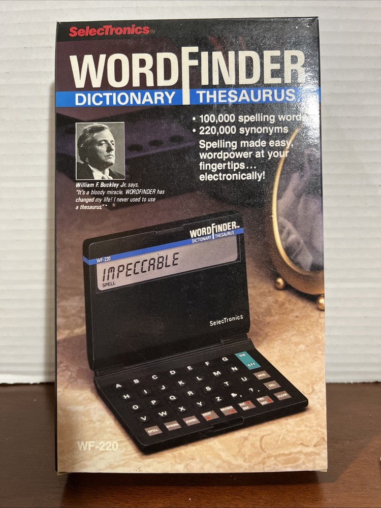 SelecTronics Word Finder WF-220 Dictionary / Working.     “J1”