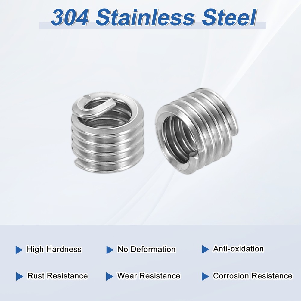 20pcs Wire Thread Inserts 6#-32 UNC 1.5D 5.3mm Helical Threaded Sleeve