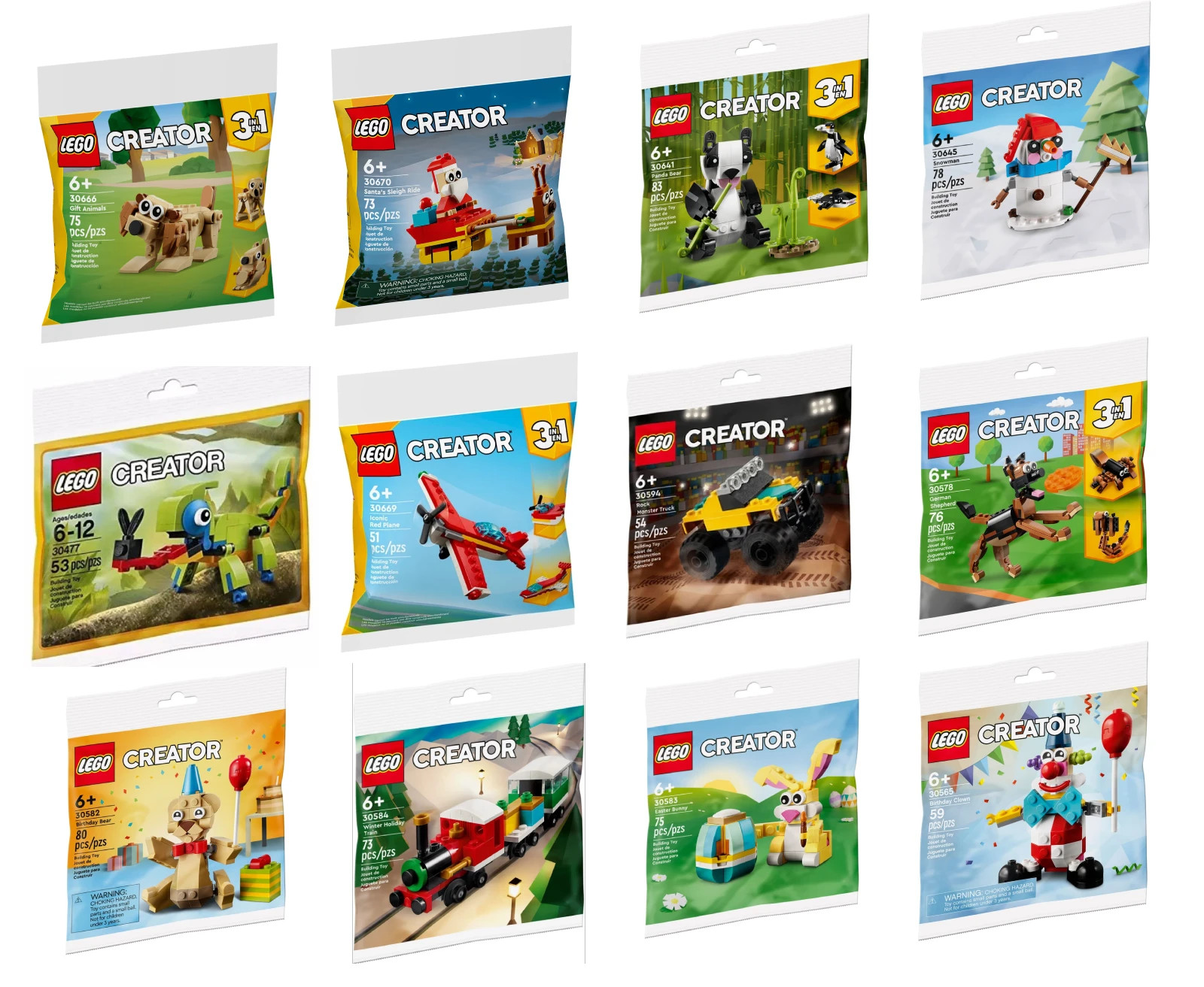 Lego Creator Themed Poly Bag Sets Retired Vintage New Factory Sealed You Pick!