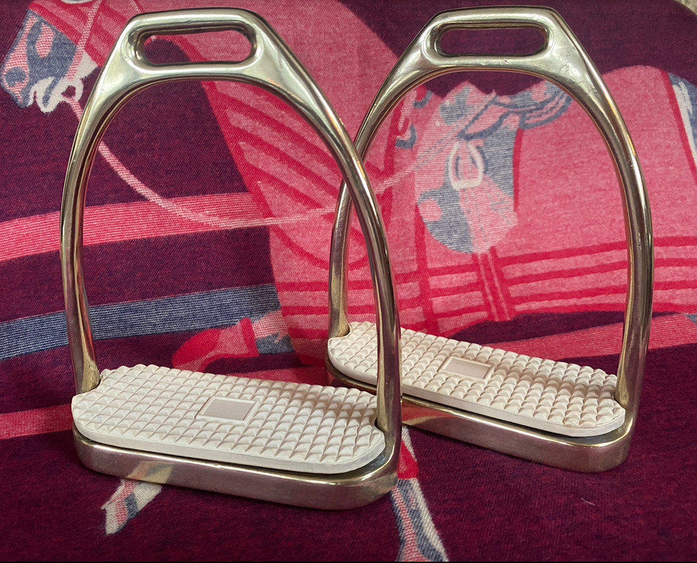 Solid Brass Fillis Style Stirrups 4.25”