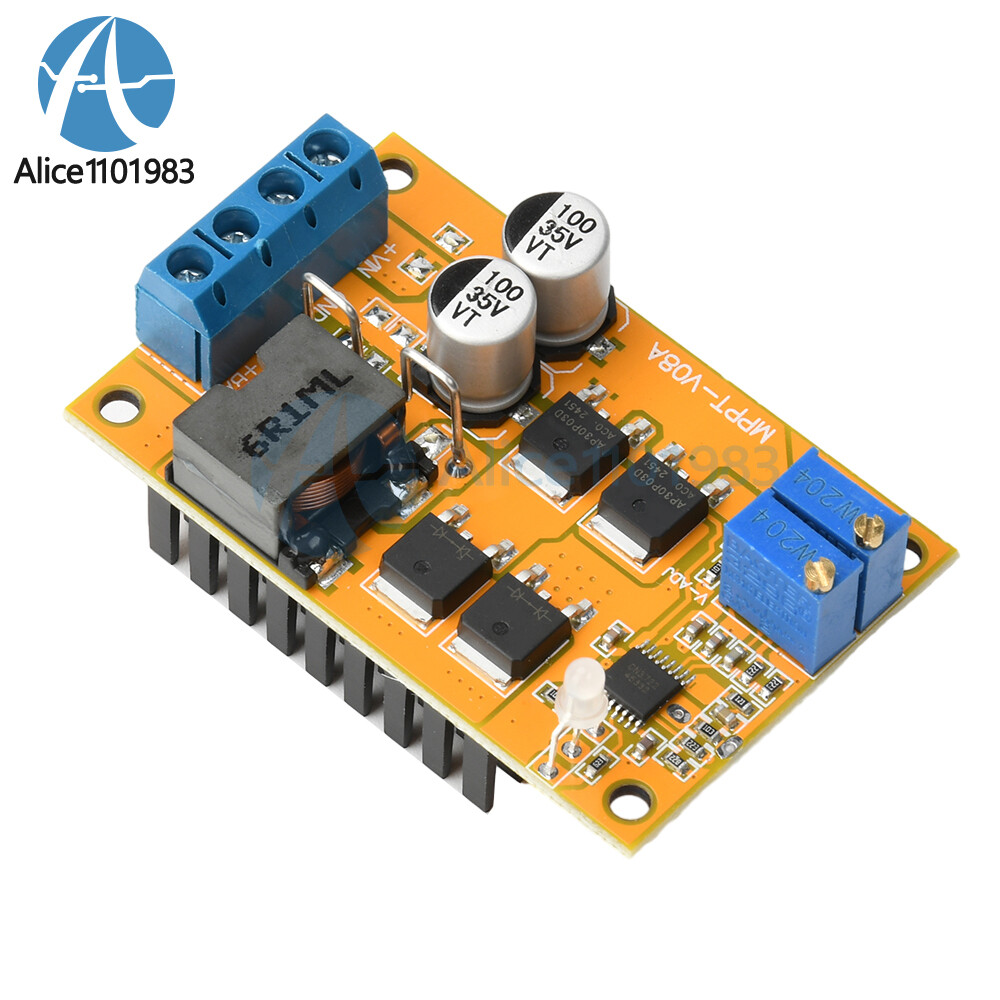 DC8-28V 5A 100W MPPT Solar Charging Panel Regulator Controller 9V 12V 24V Switch